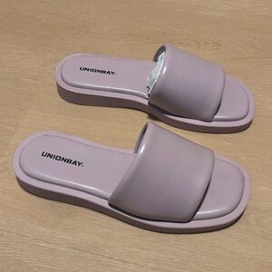 NIB UNIONBAY Women's Lilac Sadie Padded Slide Sandals size 9